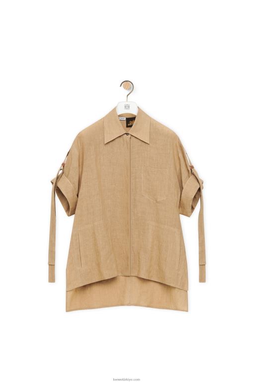 Loewe keten iş gömleği 02600863 kadınlar taos taupe