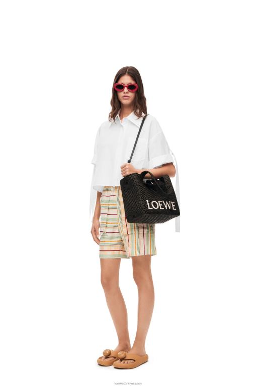 Loewe pamuklu iş kıyafeti gömleği 02600877 kadınlar beyaz