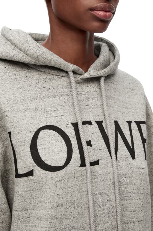 Loewe pamuklu büyük beden kapşonlu 02600810 kadınlar Gri karışım