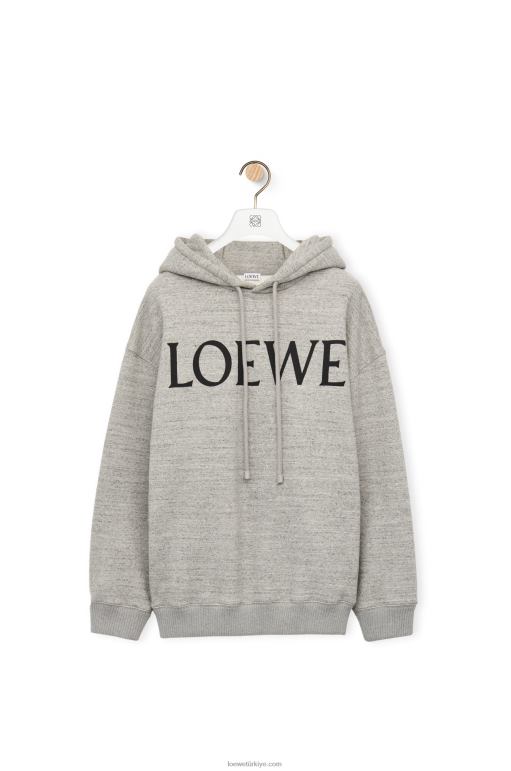 Loewe pamuklu büyük beden kapşonlu 02600810 kadınlar Gri karışım