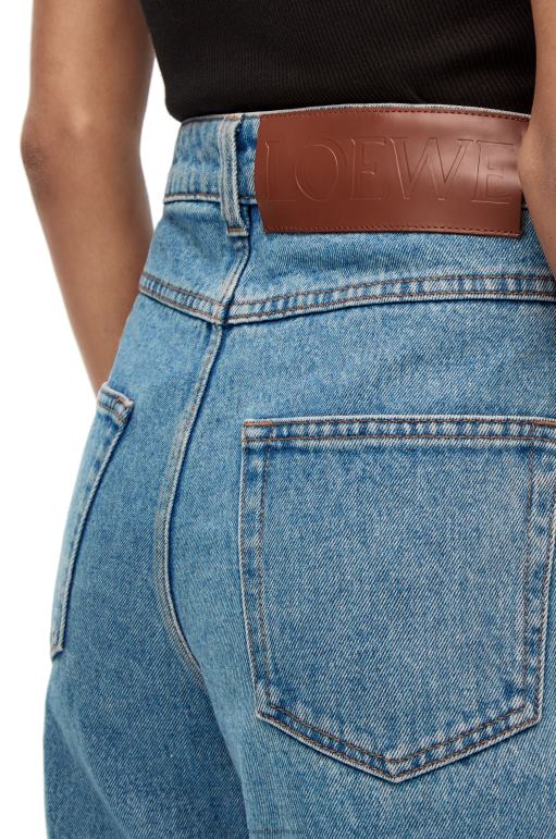 Loewe denim balıkçı kotu 026001195 kadınlar Mavi kot