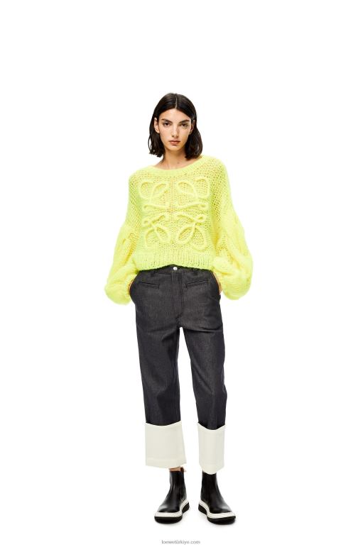 Loewe denim balıkçı kotu 026001196 kadınlar lacivert
