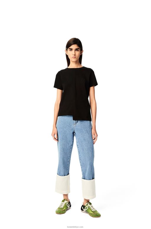 Loewe denim balıkçı kotu 026001197 kadınlar indigo