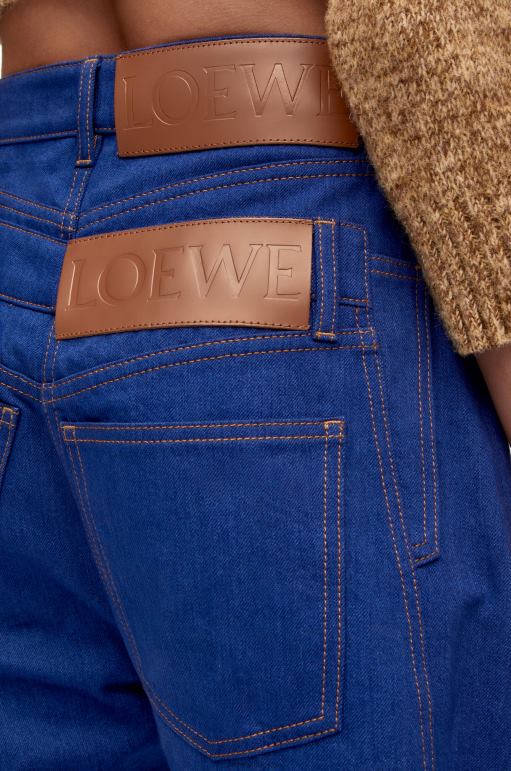 Loewe kot pantolon trompe l\'oeil 026001181 kadınlar açık mavi