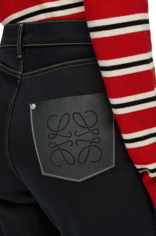 Loewe kotta anagram cepli konik kot pantolon 026001198 kadınlar siyah