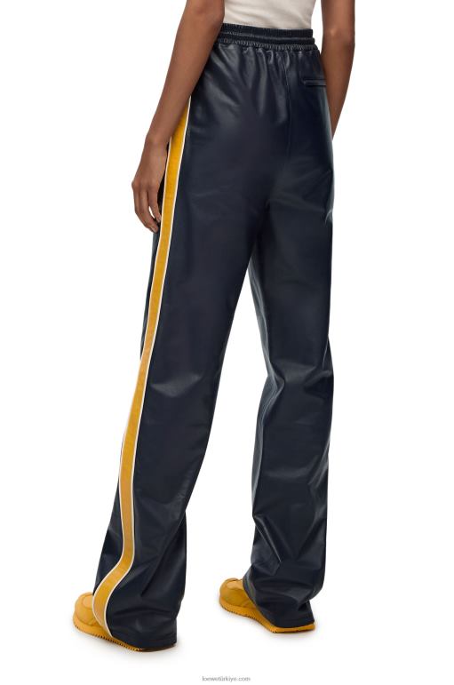 Loewe Nappa eşofman pantolonu 026001118 kadınlar lacivert/sarı