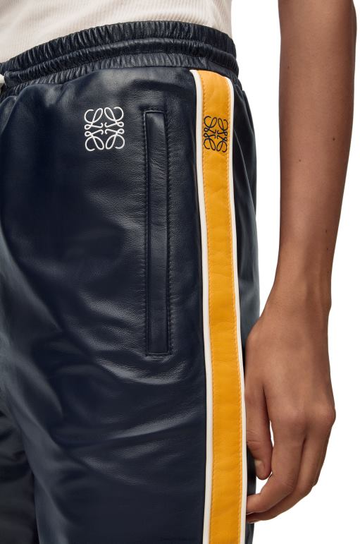 Loewe Nappa eşofman pantolonu 026001118 kadınlar lacivert/sarı