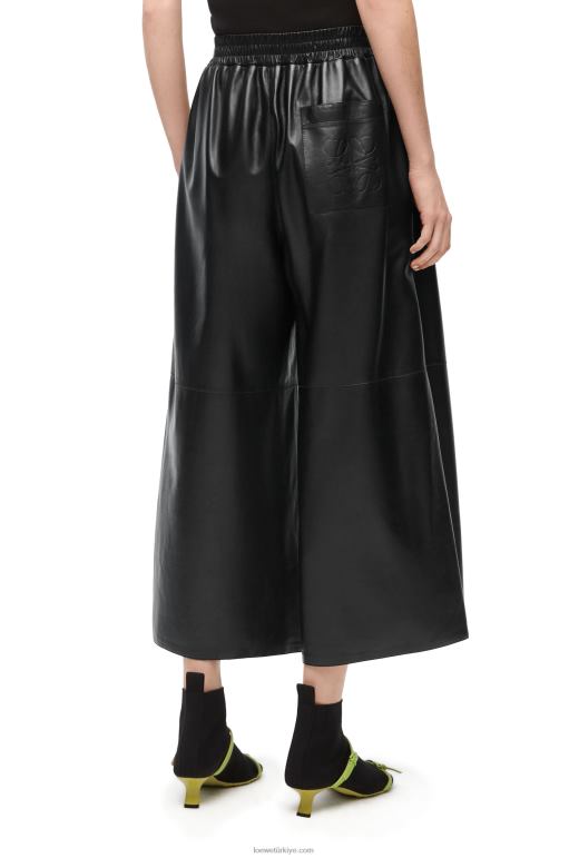 Loewe Nappa kuzu derisinden kısa pantolon 026001141 kadınlar siyah