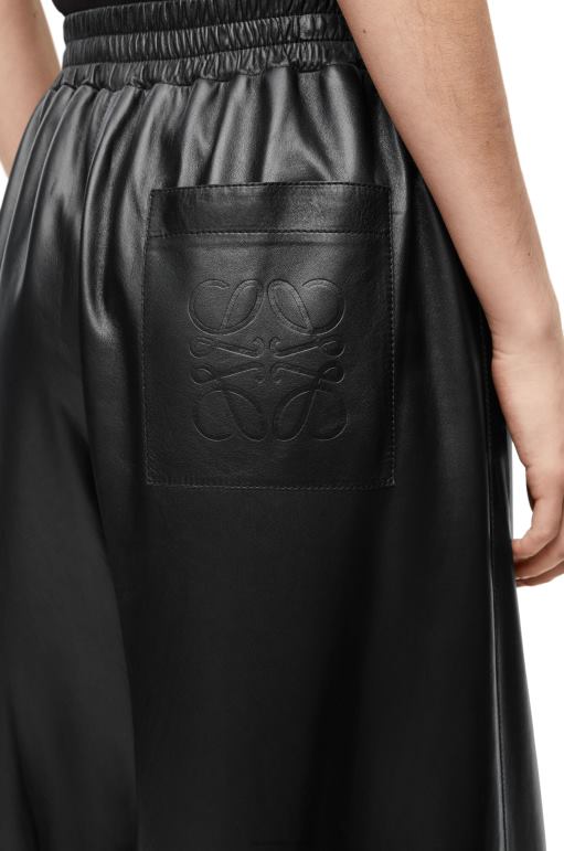 Loewe Nappa kuzu derisinden kısa pantolon 026001141 kadınlar siyah