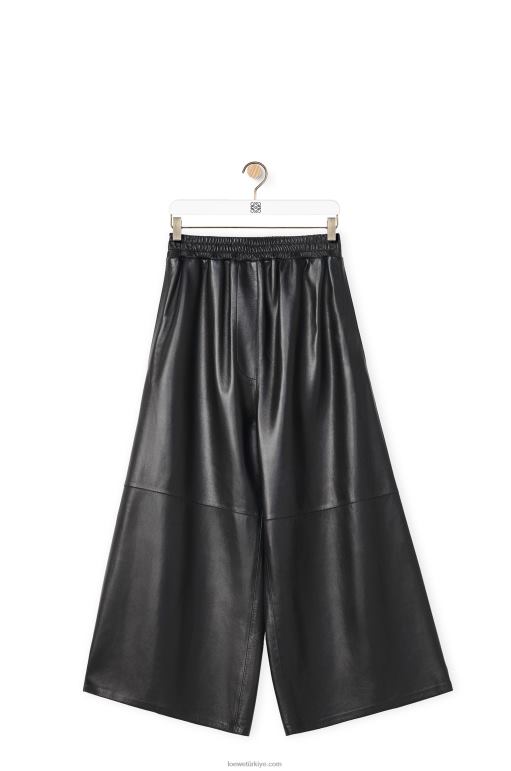 Loewe Nappa kuzu derisinden kısa pantolon 026001141 kadınlar siyah