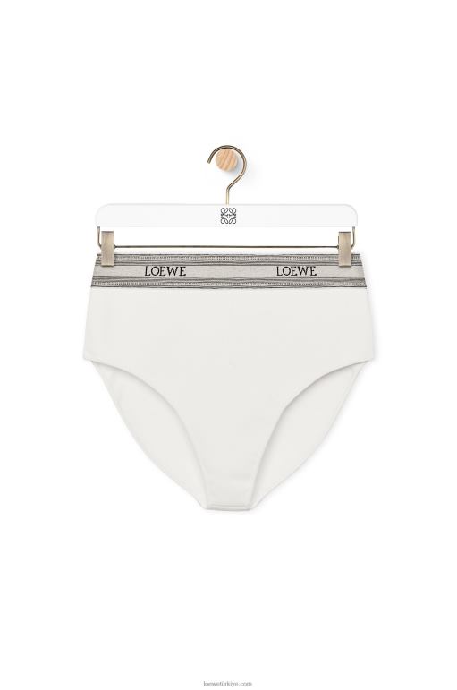 Loewe viskon örgü külot 02600965 kadınlar beyaz