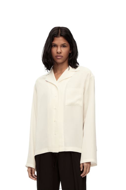 Loewe ipek anagram pijama bluz 02600910 kadınlar fildişi