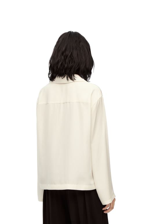 Loewe ipek anagram pijama bluz 02600910 kadınlar fildişi