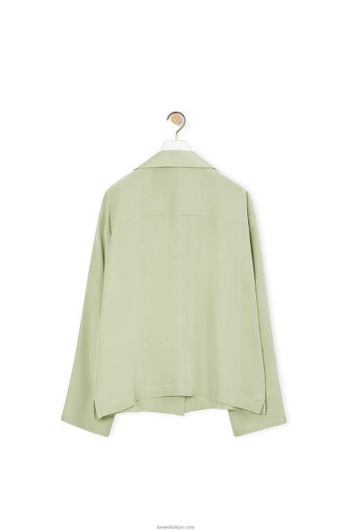Loewe ipek anagram pijama bluz 02600911 kadınlar soluk yeşil