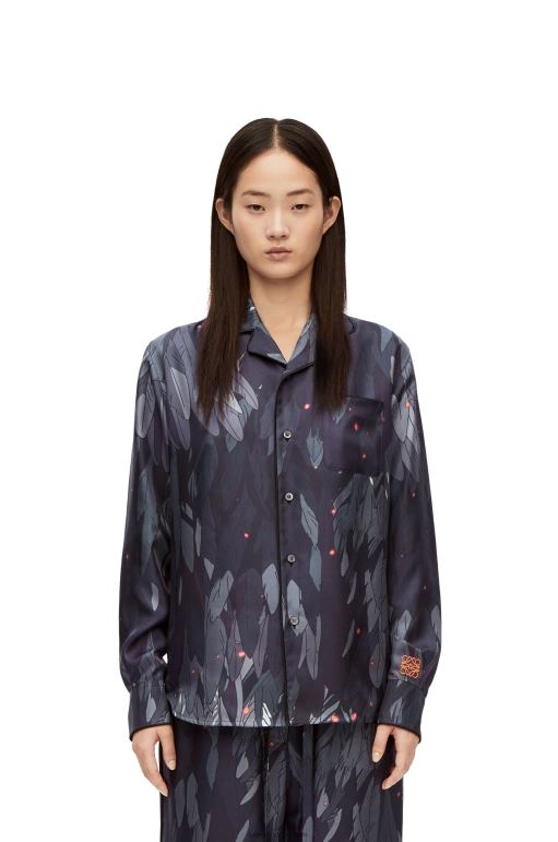 Loewe ipek tüylü pijama bluz 02600944 kadınlar lacivert