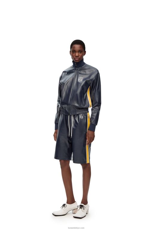 Loewe Nappa eşofman şortu 026001117 kadınlar lacivert/sarı