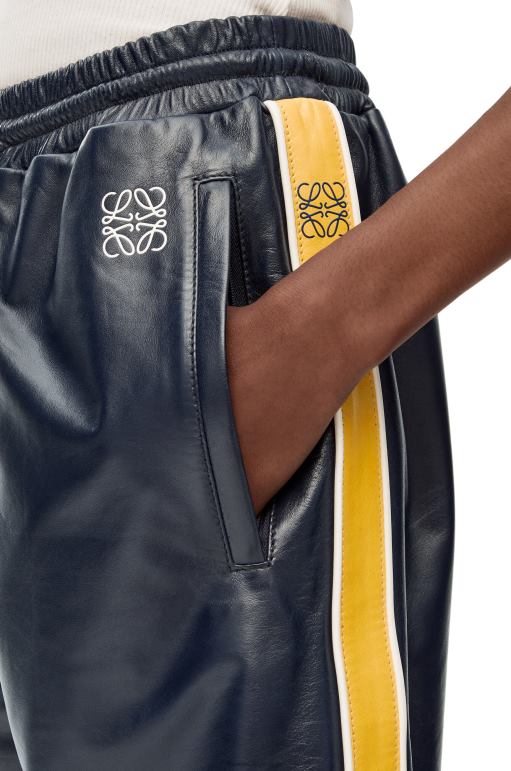 Loewe Nappa eşofman şortu 026001117 kadınlar lacivert/sarı