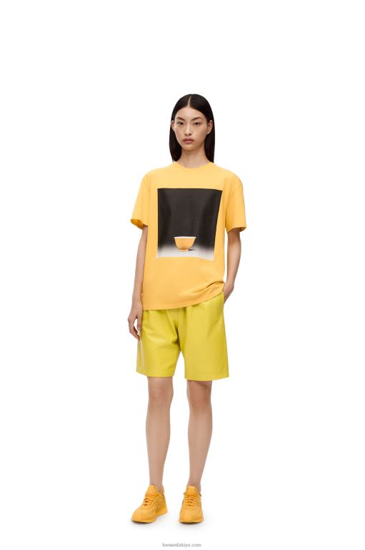 Loewe napa ipli şort 026001129 kadınlar sarı