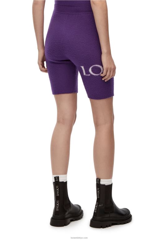 Loewe yün bisiklet şortu 02600968 kadınlar mor