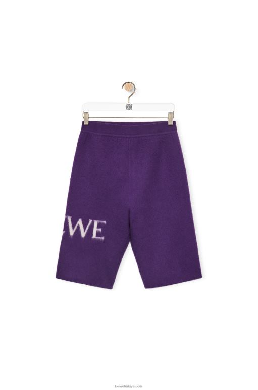 Loewe yün bisiklet şortu 02600968 kadınlar mor