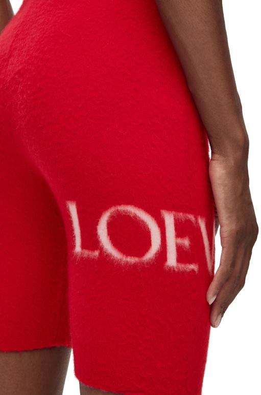 Loewe yün bisiklet şortu 02600969 kadınlar kırmızı