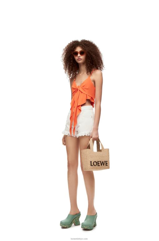 Loewe çift ​​katlı viskon top 02600869 kadınlar parlak turuncu