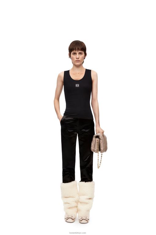 Loewe pamuklu anagram kolsuz bluz 02600902 kadınlar siyah