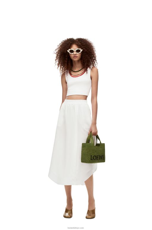Loewe pamuklu işlemeli atlet 02600785 kadınlar beyaz