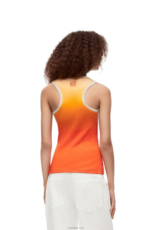 Loewe pamuklu rezene atlet 02600788 kadınlar sarı portakal