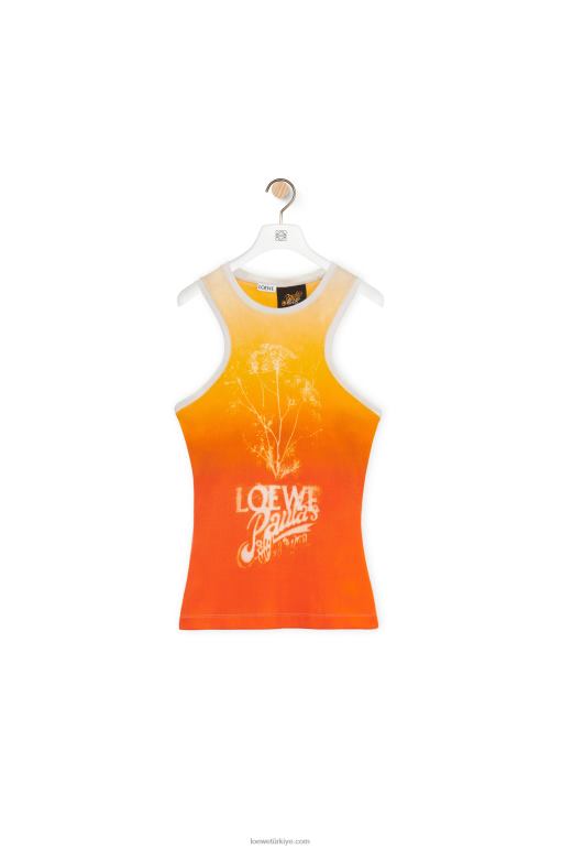 Loewe pamuklu rezene atlet 02600788 kadınlar sarı portakal