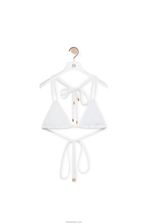 Loewe teknik mayolu anagram bikini üstü 02600949 kadınlar beyaz