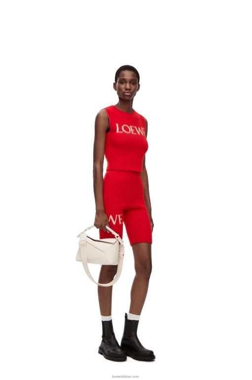 Loewe yün atlet 02600908 kadınlar kırmızı