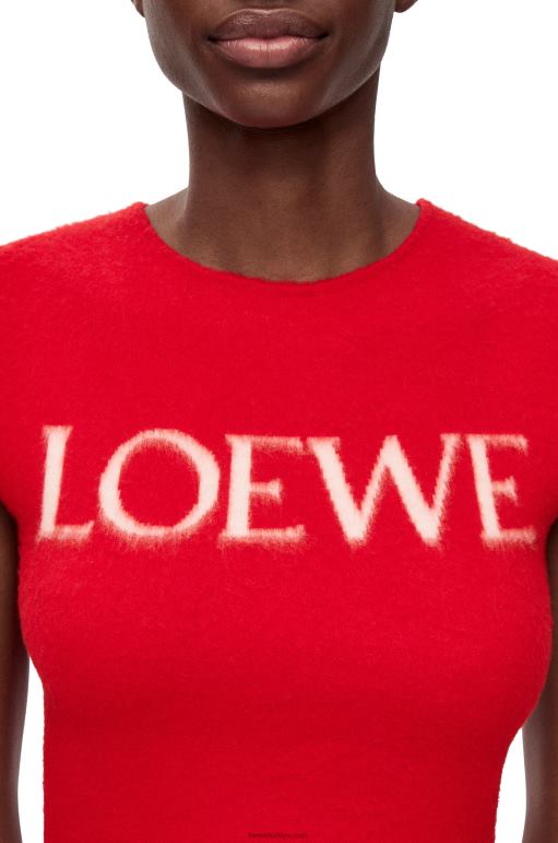 Loewe yün atlet 02600908 kadınlar kırmızı