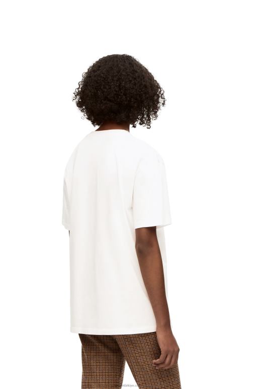Loewe pamuk heen anagram t-shirt 02600845 kadınlar beyaz
