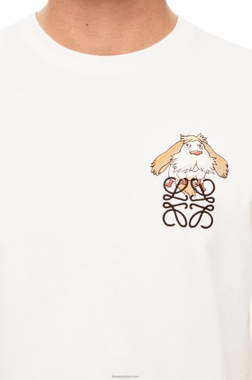 Loewe pamuk heen anagram t-shirt 02600845 kadınlar beyaz