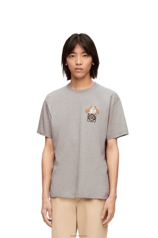 Loewe pamuk heen anagram t-shirt 02600846 kadınlar Gri karışım