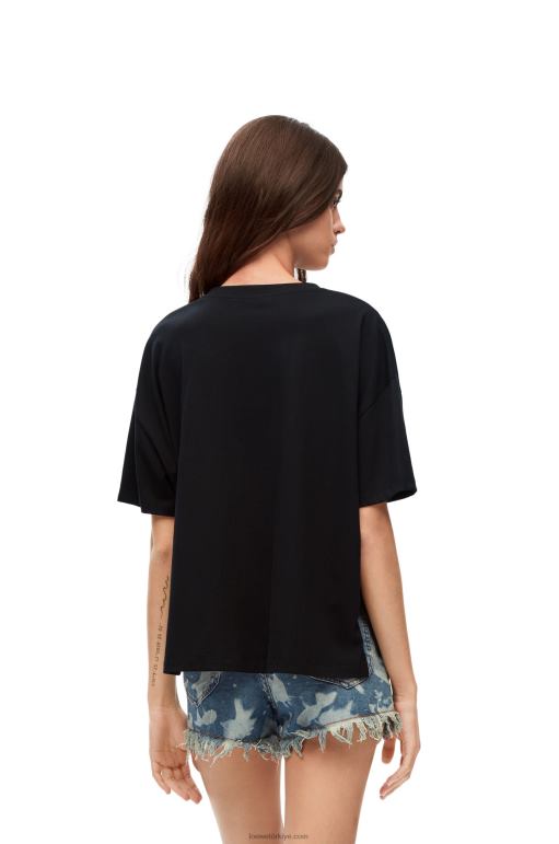 Loewe pamuklu anagram zanaat t-shirt 02600793 kadınlar siyah