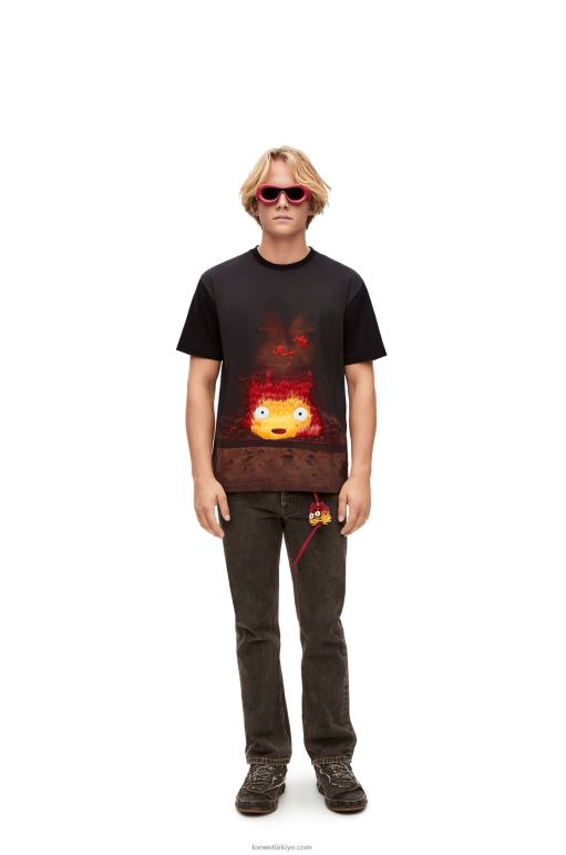 Loewe pamuklu calcifer t-shirt 02600830 kadınlar çok renkli
