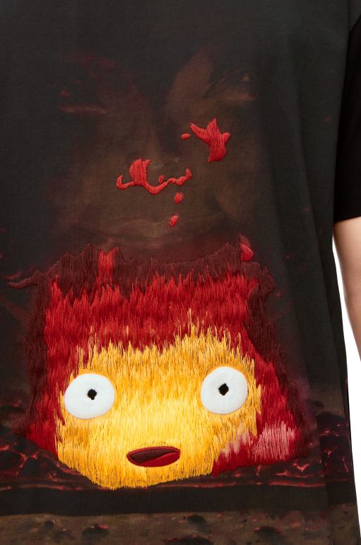 Loewe pamuklu calcifer t-shirt 02600830 kadınlar çok renkli