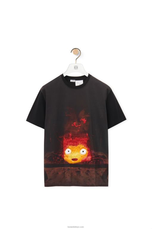 Loewe pamuklu calcifer t-shirt 02600830 kadınlar çok renkli