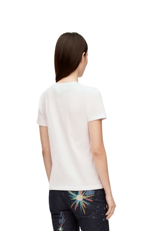 Loewe pamuklu t-shirt 02600833 kadınlar beyaz