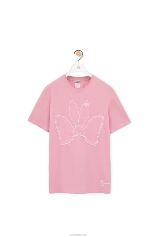 Loewe pamuklu tavşan tişört 02600808 kadınlar Parlak pembe