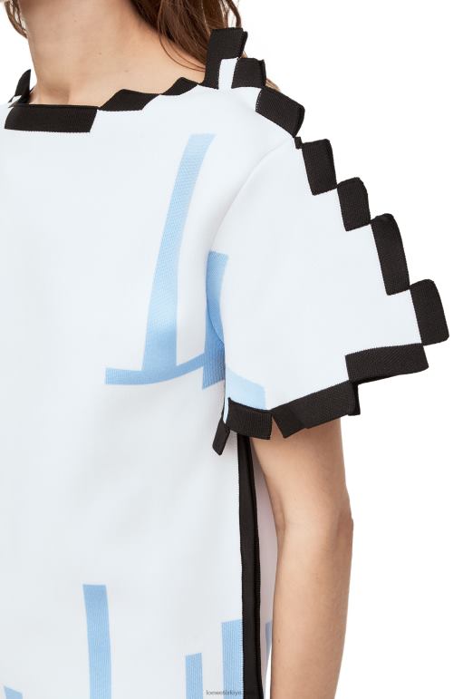 Loewe teknik örgü pikselli top 02600879 kadınlar beyaz