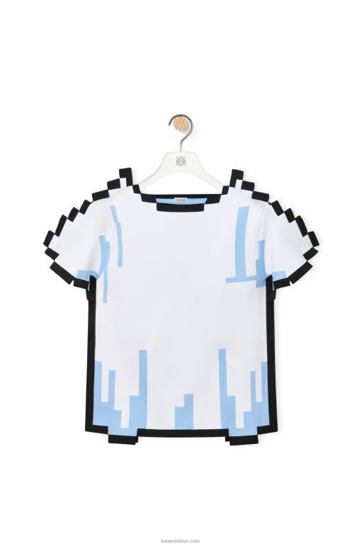 Loewe teknik örgü pikselli top 02600879 kadınlar beyaz