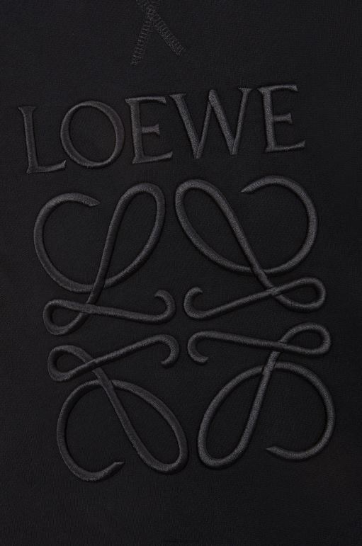 Loewe anagram pamuklu normal kesim sweatshirt 02600838 kadınlar siyah