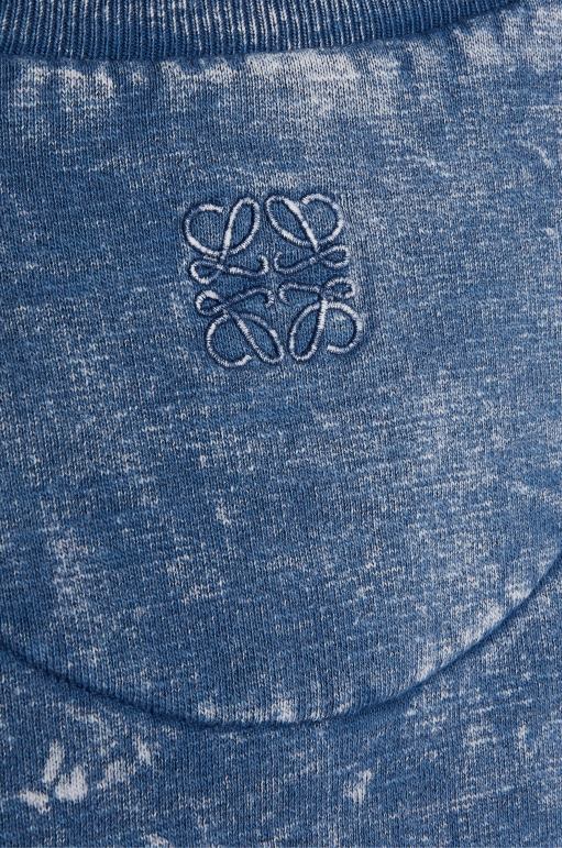 Loewe pamuklu polardan uzun sweatshirt 02600803 kadınlar yıkanmış kot