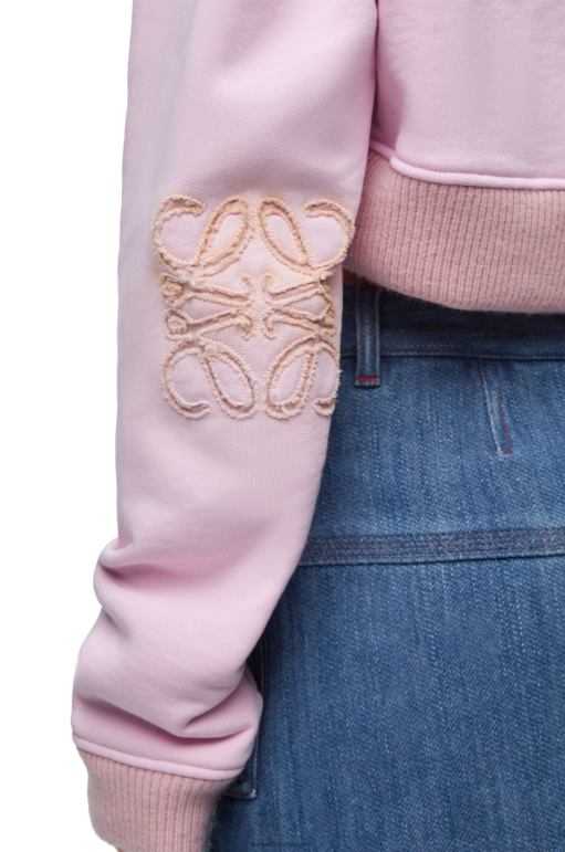 Loewe pamuklu sweatshirt 02600778 kadınlar ingiliz gülü