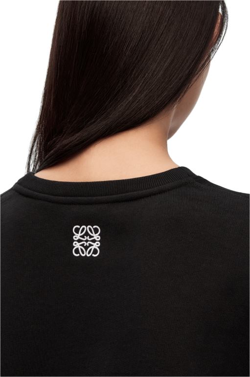 Loewe pamuklu tavşan sweatshirt 02600806 kadınlar siyah