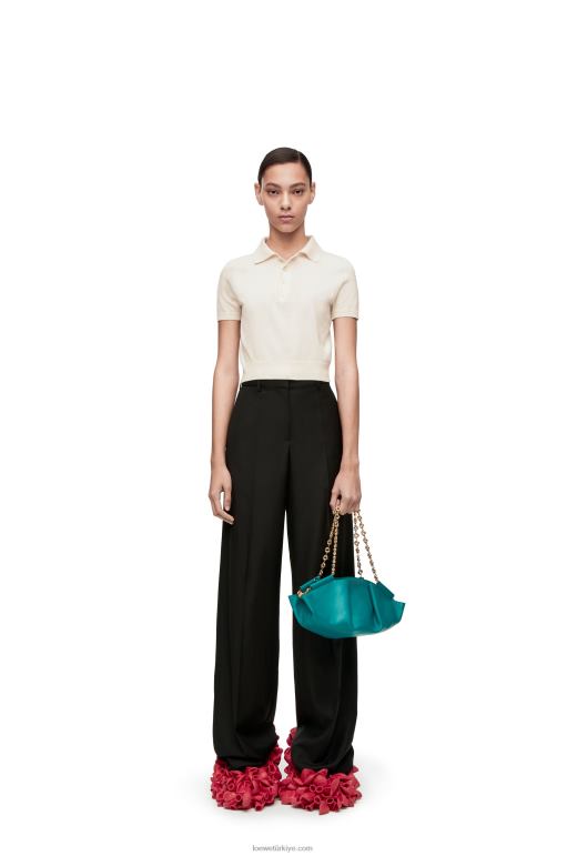 Loewe ipek polo kazak 02600963 kadınlar beyaz