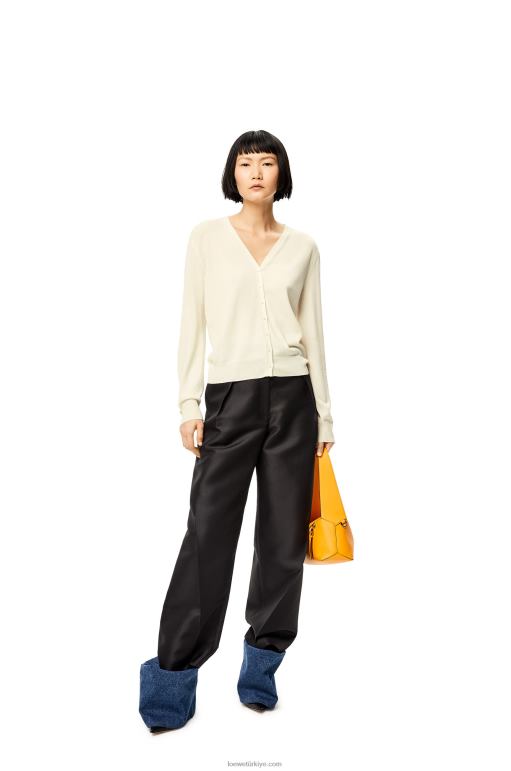 Loewe kaşmir anagram hırka 026001015 kadınlar açık beyaz